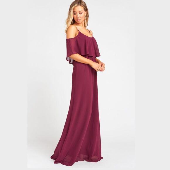 NWT Show Me Your Mumu Ruffle Maxi Dress in Merlot - Picture 7 of 7
